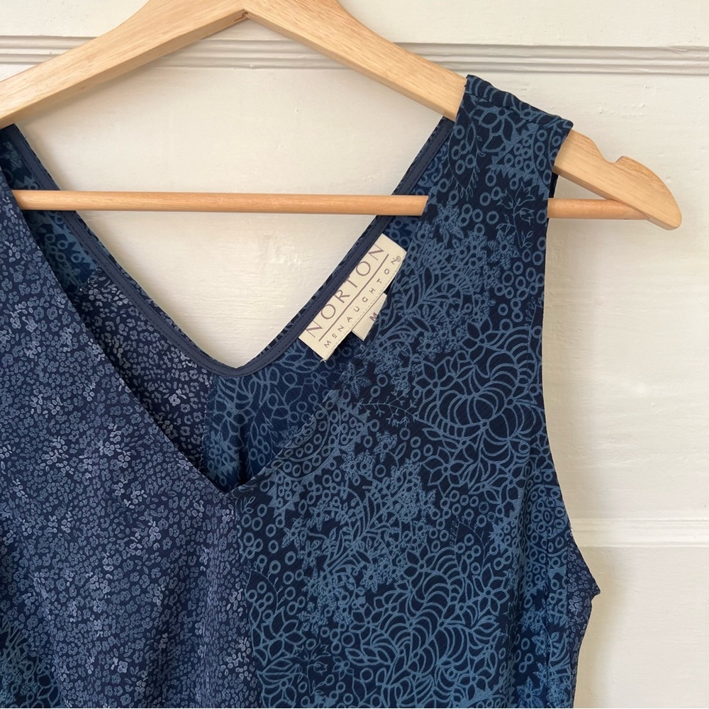 Norton McNaughton Patterned Navy Maxi Dress